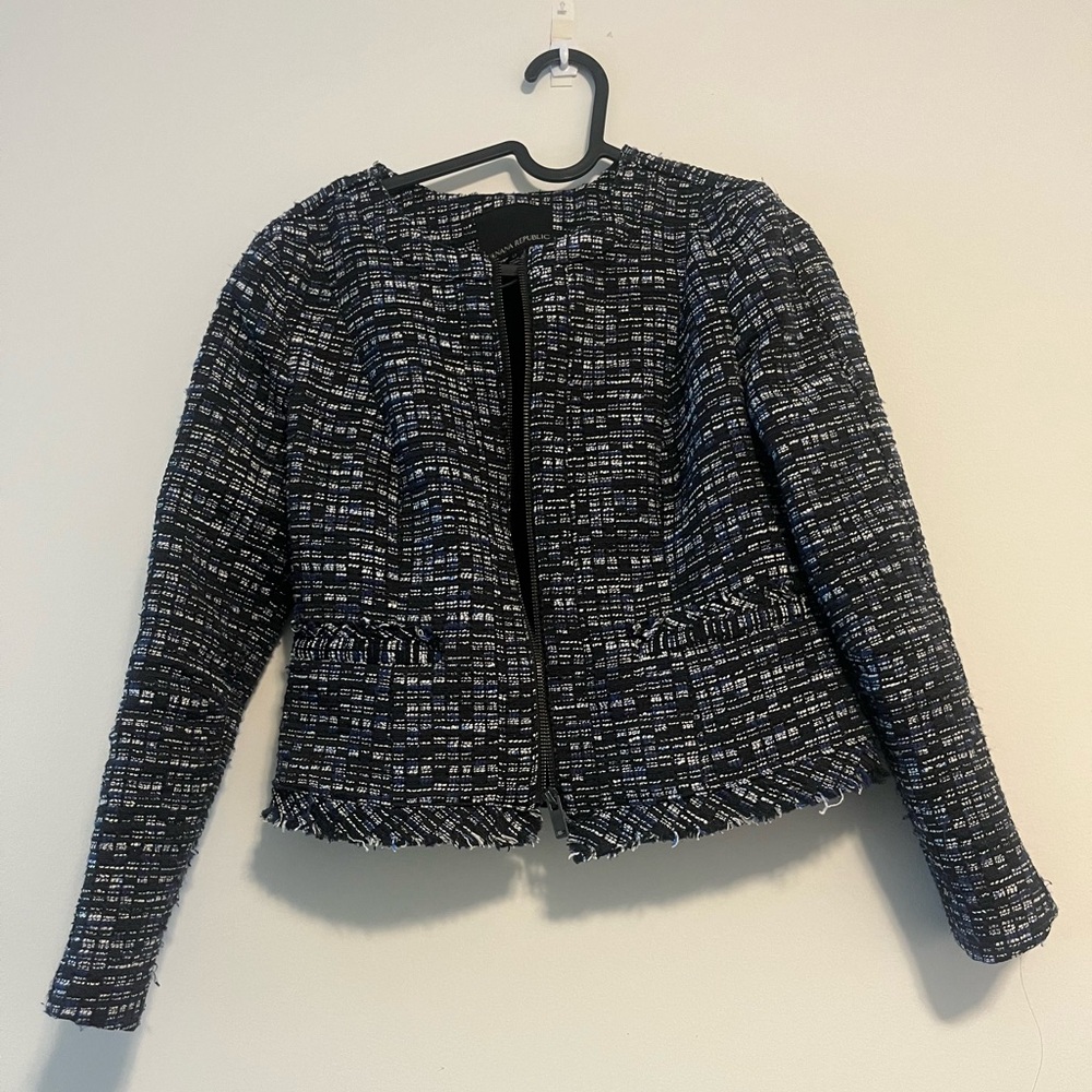 Banana republic tweed cropped jacket